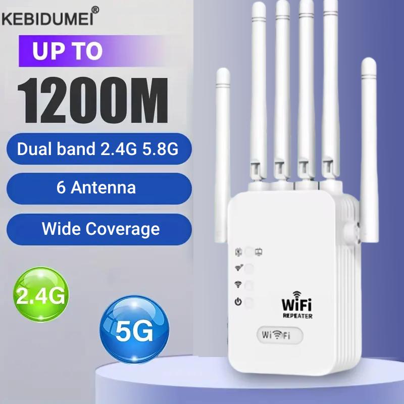 Wifi Range Extender - Repetidor WiFi inalámbrico de 1200Mbps, enrutador