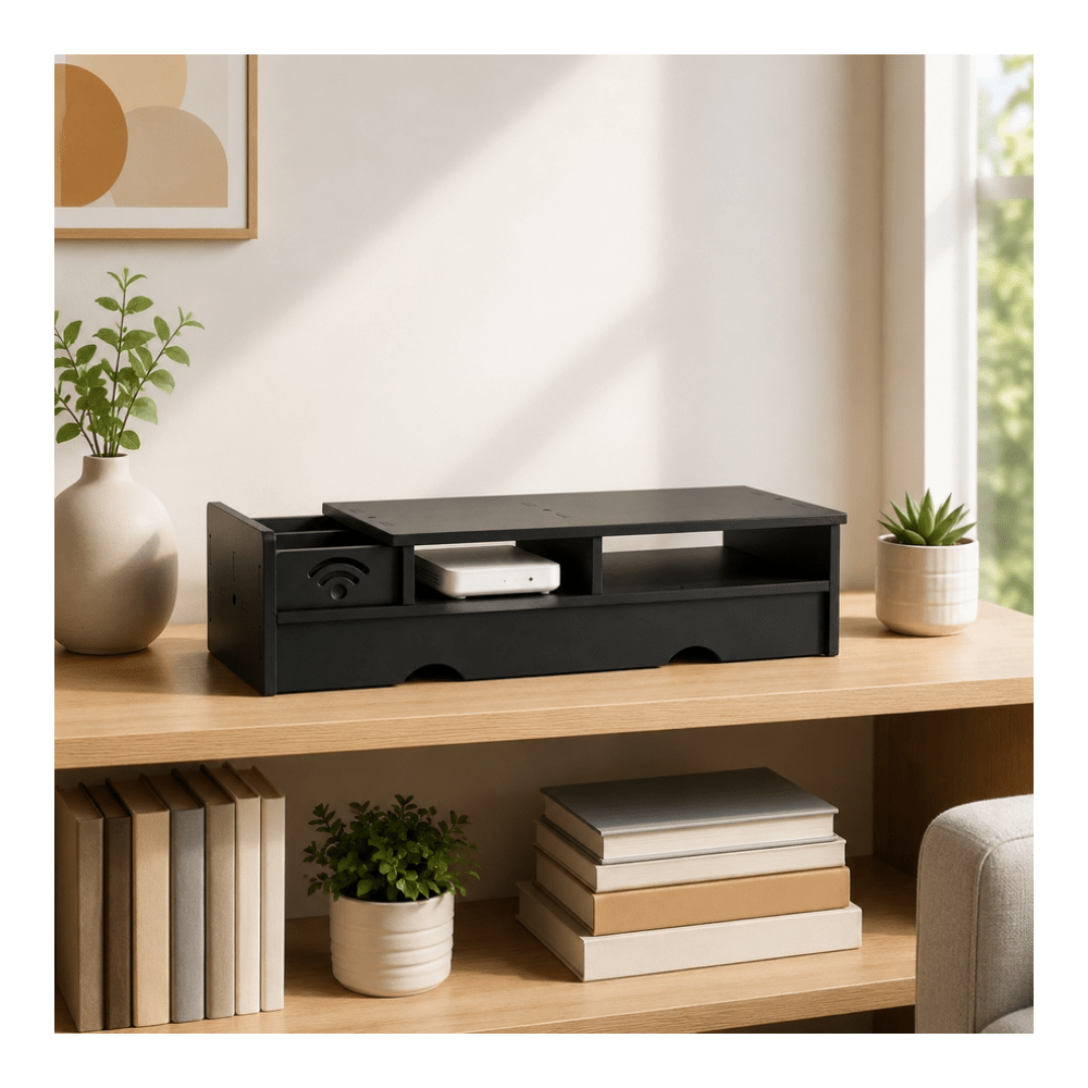 Office Tech Desk - Caja de Almacenamiento para Router WiFi