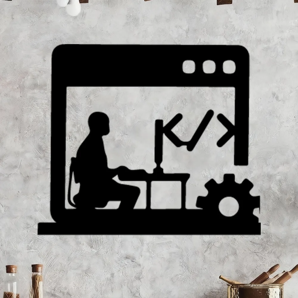 Tech Office Wall Art - CIFBUY Arte de pared de metal,