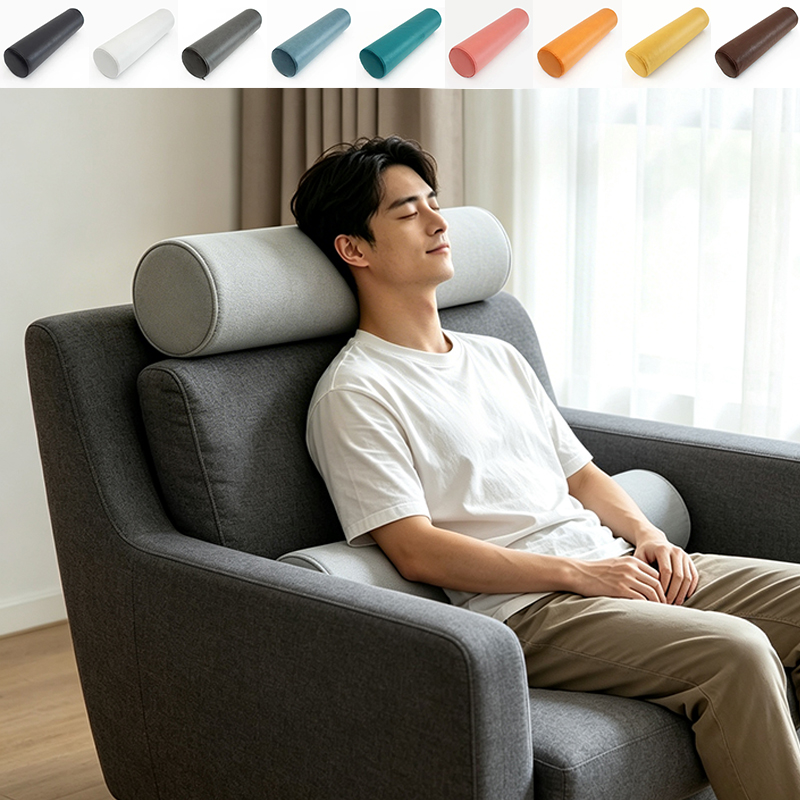 Office Tech Desk - Almohada cilíndrica grande multiusos para el