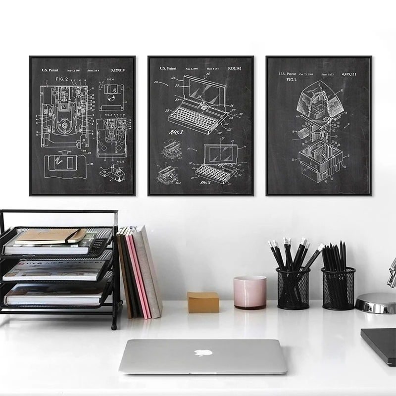 Juego de 6 Cuadros Decorativos - Tech Office Wall Art reseña y precio