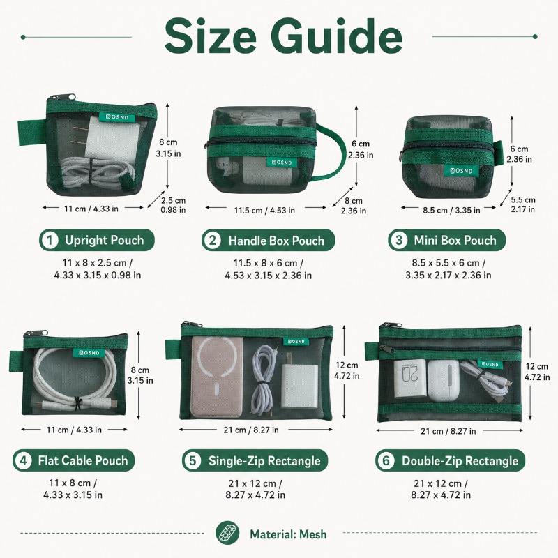 Paquete de 6 Bolsas Organizado - Office Tech Bag reseña y precio