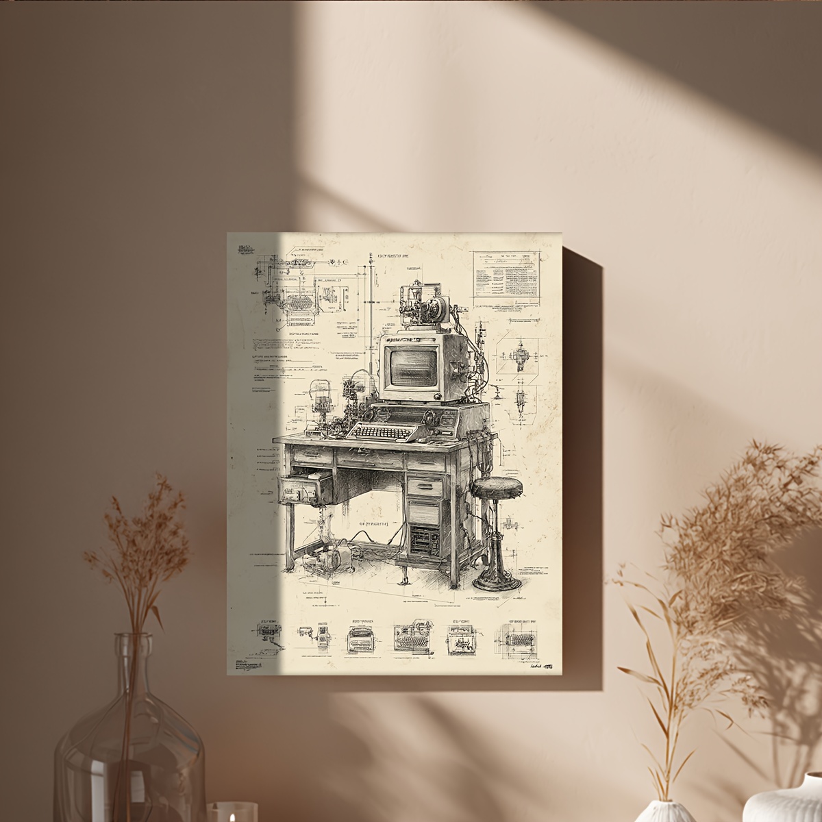CIFBUY Póster Vintage de Inven - Tech Office Wall Art reseña y precio